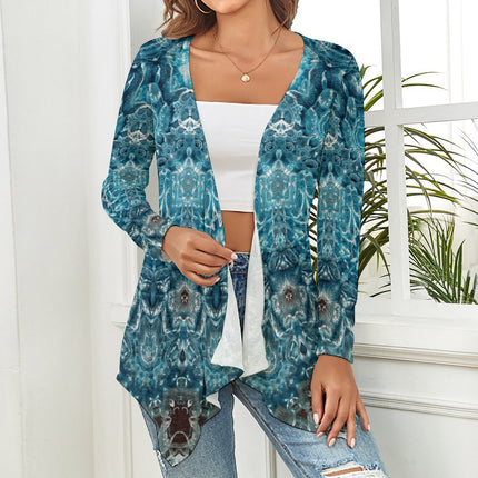 Knitted Cardigan Blue Glass Ombre