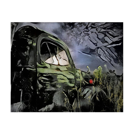 Design Diamond Painting 20"×16"(Horizontal) Old Truck Under the Moon South Dakota
