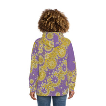 将图片加载到图库查看器，Fashion Hoodie (AOP) Sunflower Geometric Light Purple
