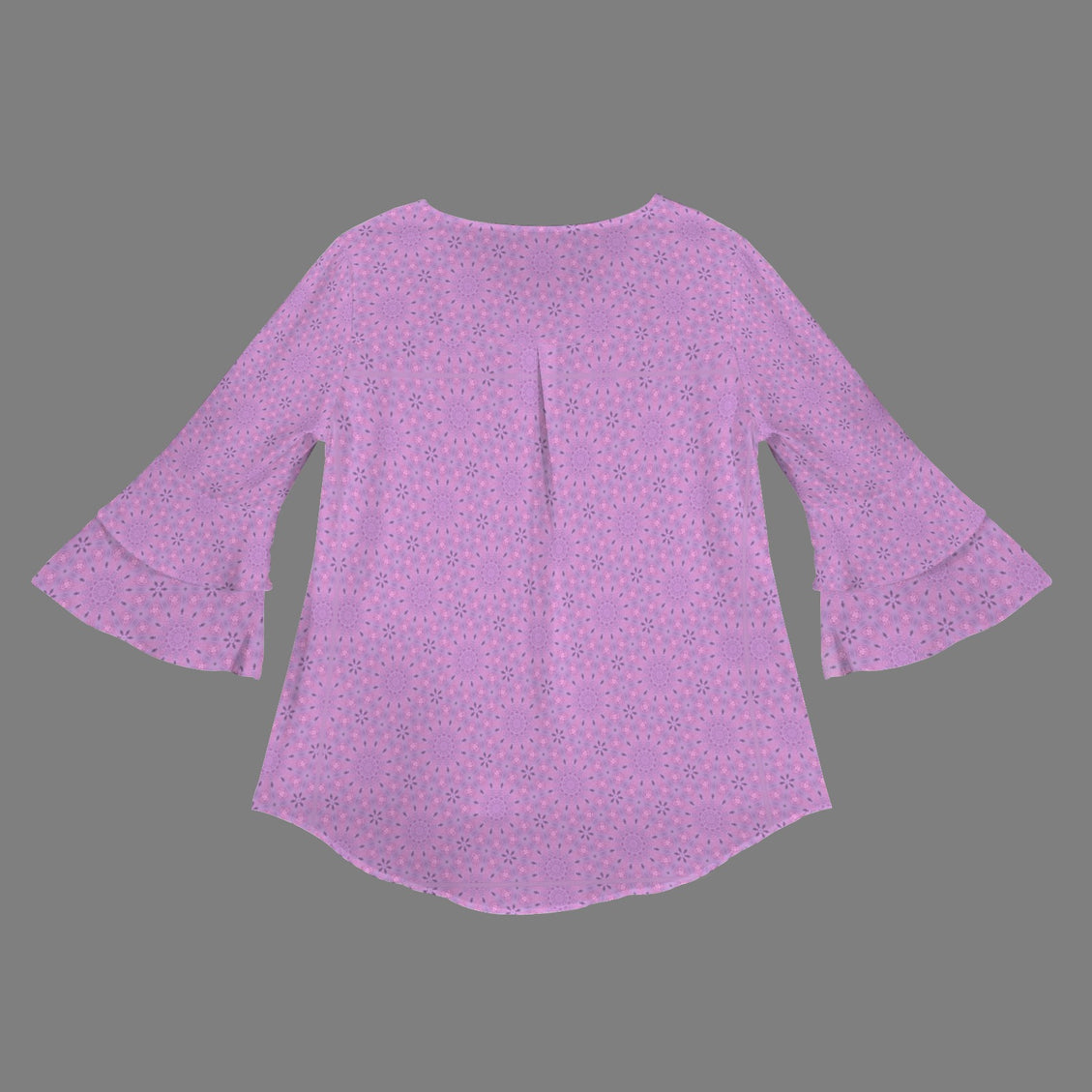 Flare Sleeve Blouse Lavendar Wildflowers