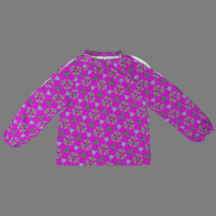 Long Slit Sleeve Blouse Fuchsia Floral