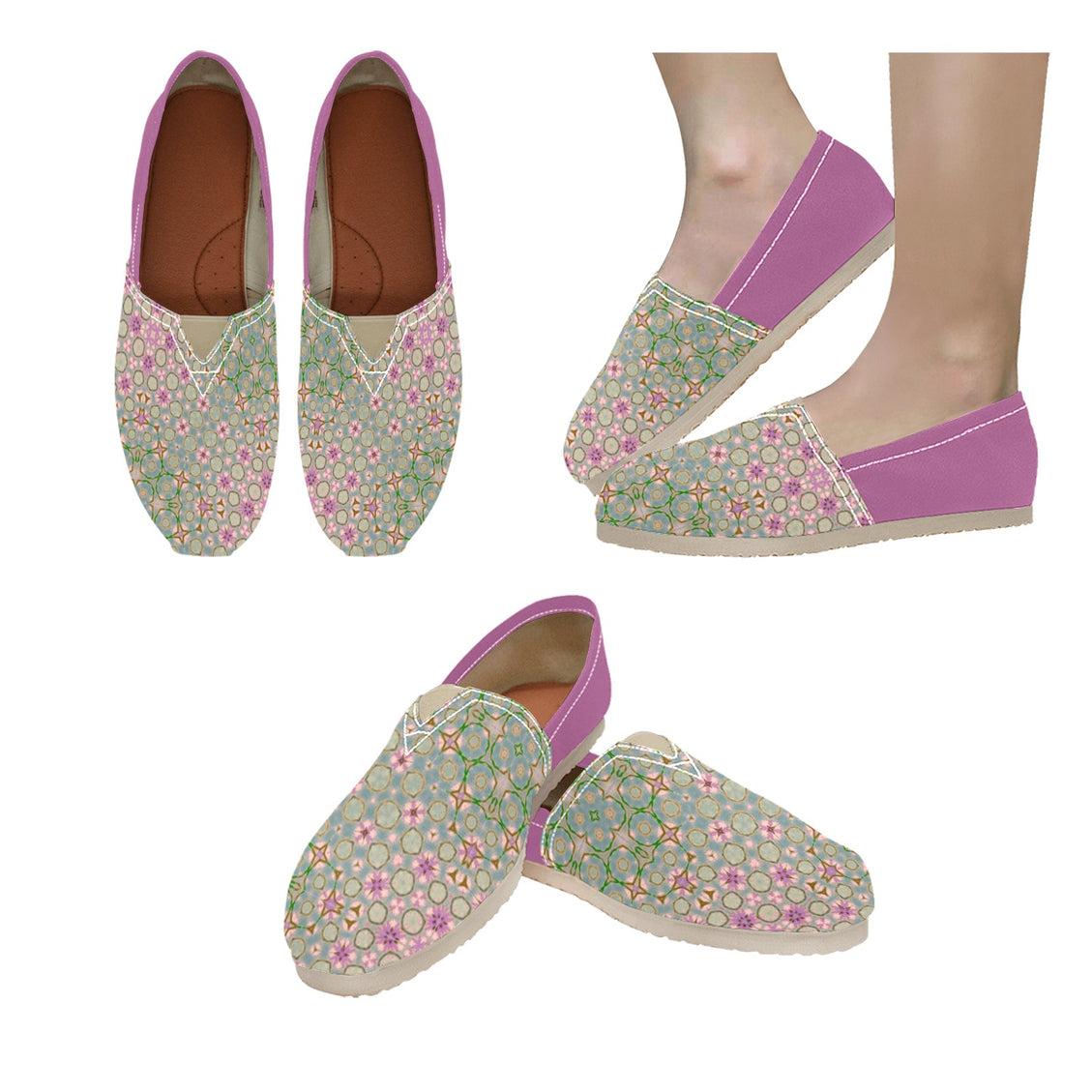 Espadrilles Canvas Purple Coneflowers