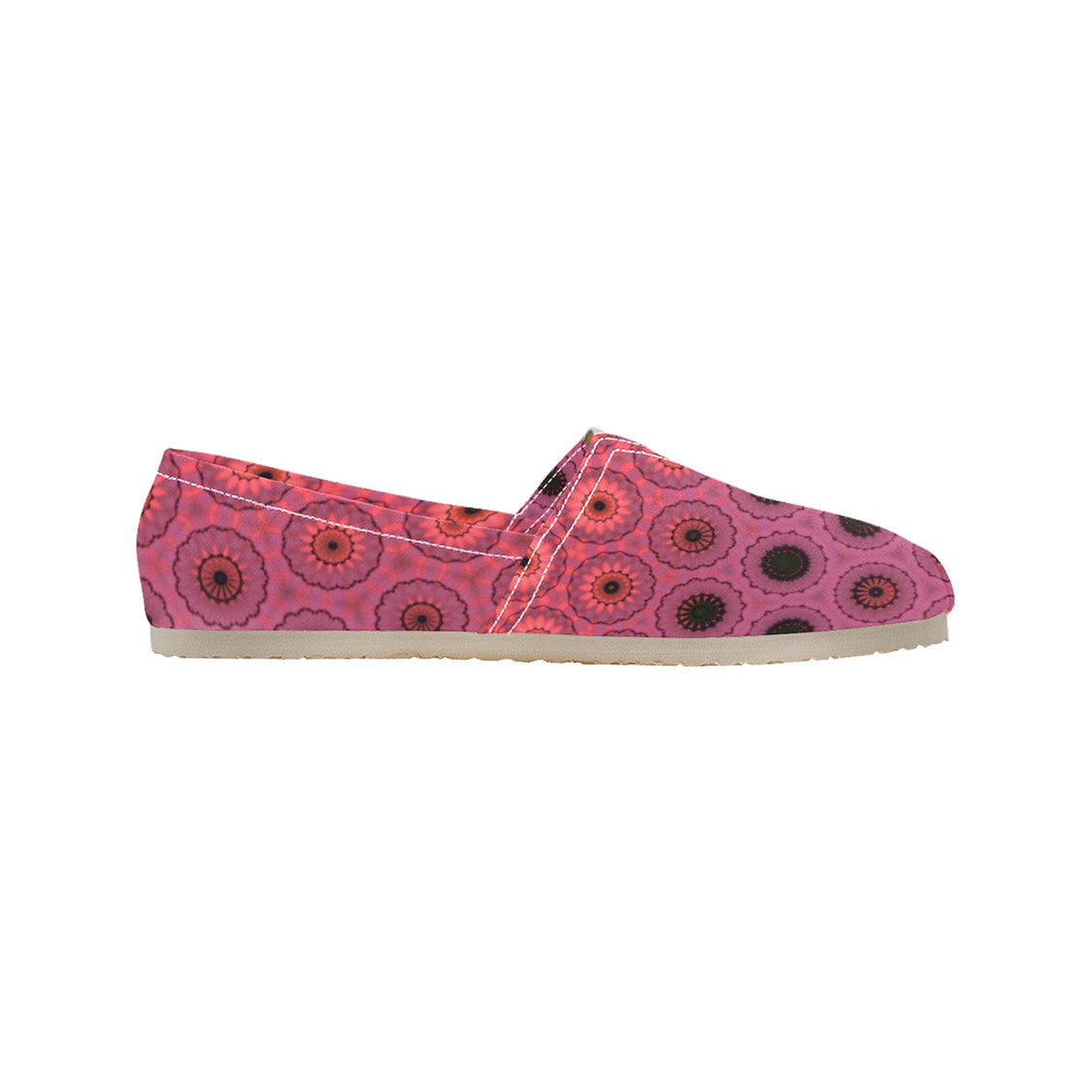 Espadrilles Canvas Leaves at Sunset Pink Multi