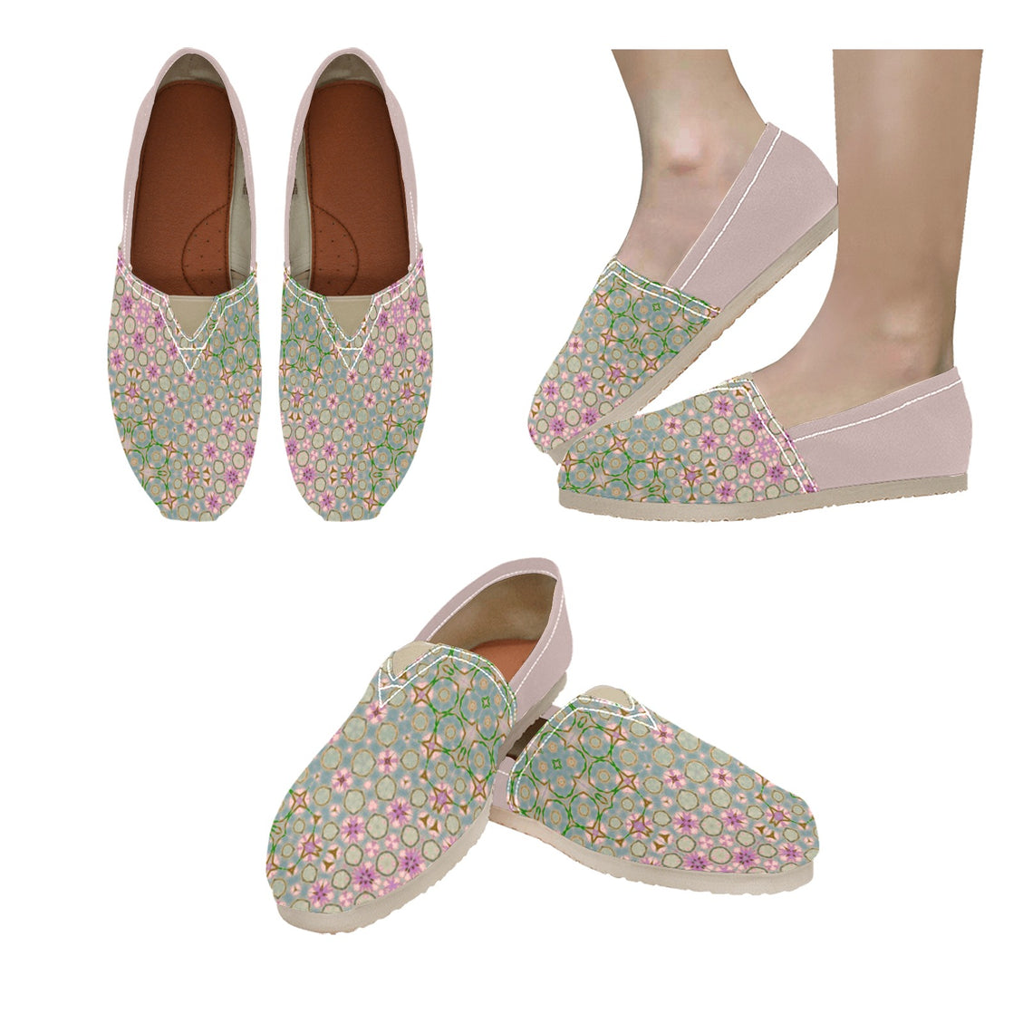 Espadrilles Canvas Pink Wildflowers