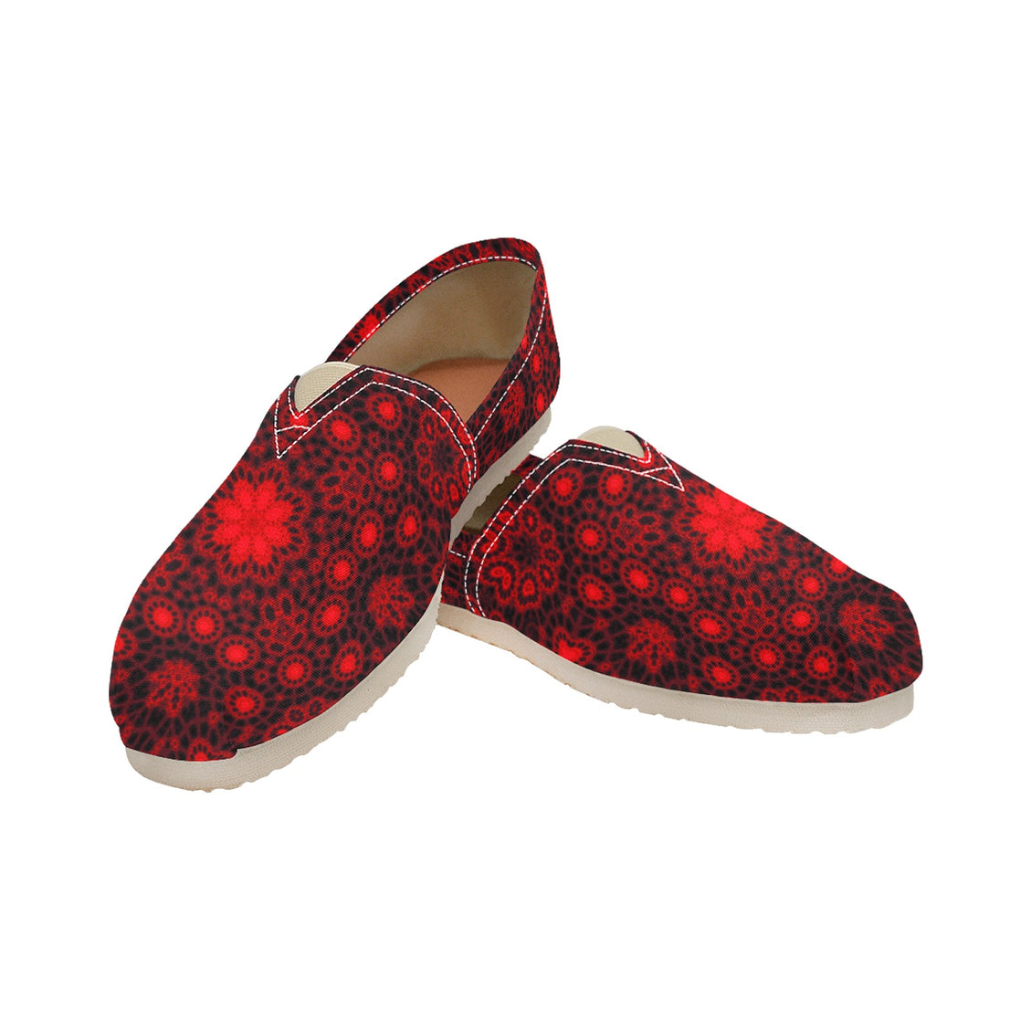 Espadrilles Canvas Red and Black Mandela