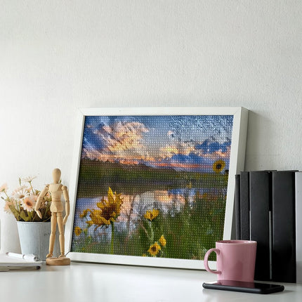 Design Diamond Painting 20"×16"(Horizontal) Sunflowers South Grand River