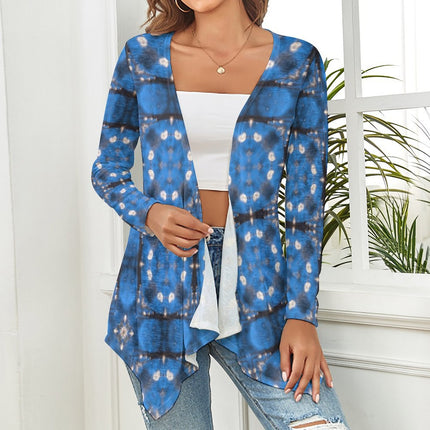 Knitted Cardigan Blue Plaid