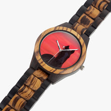 Load image into Gallery viewer, Wooden Watch Indian Ebony Horse at Sunrise
