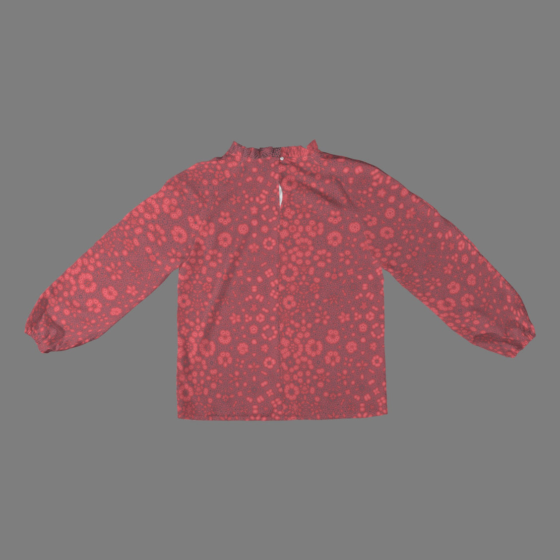 Long Slit Sleeve Blouse Red MIlkweed