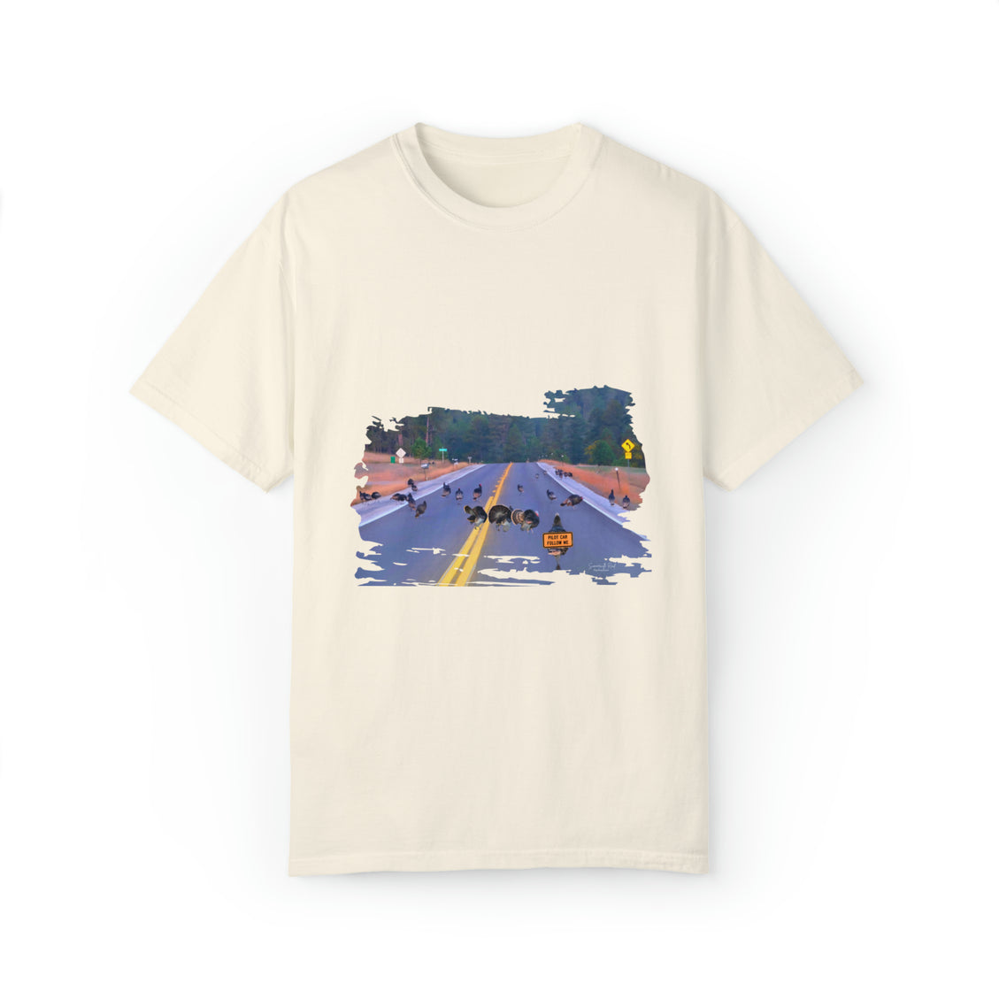 Unisex Garment-Dyed T-shirt Wild Turkey Pilot Car