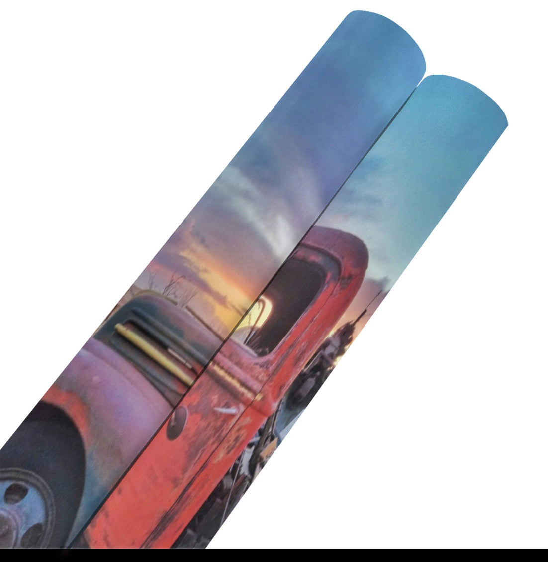 Gift Wrap 2 Rolls Old Red Truck Gift Wrapping Paper 58"x 22.5"(2 Rolls)