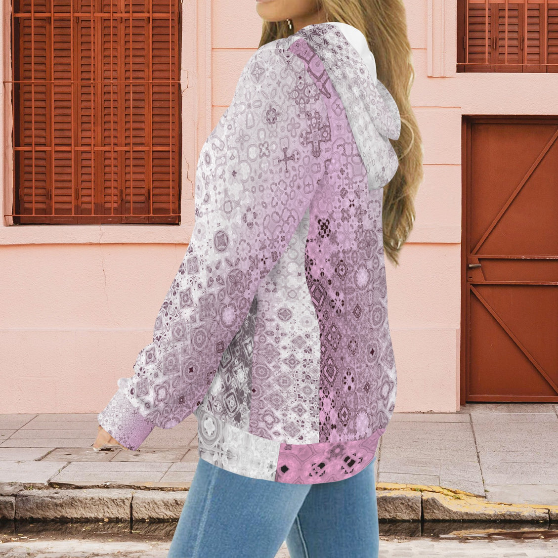 Hoodie Pink Glass Ombre
