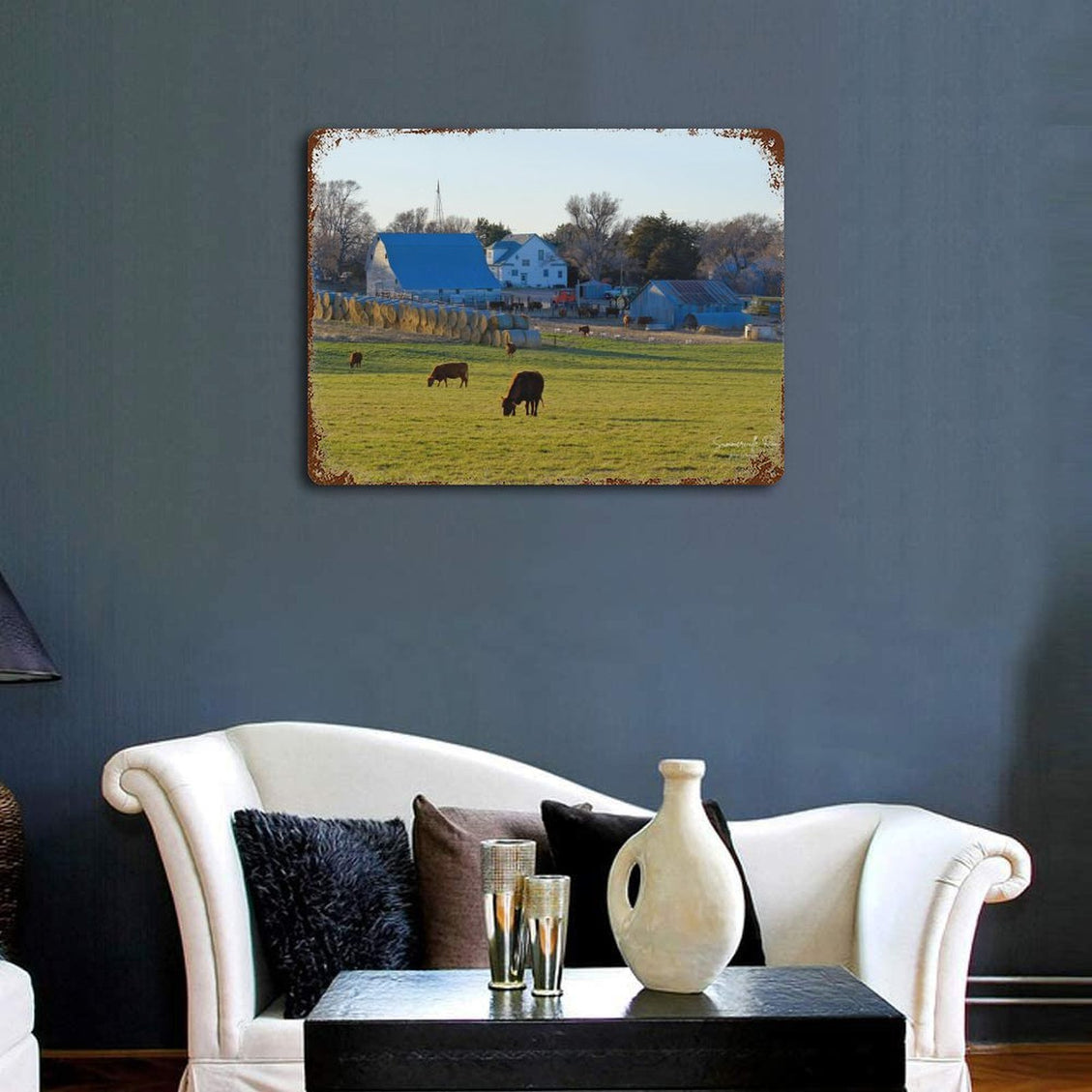 Design Rusty Metal Sign(Horizontal) 11.8"×15.7"
