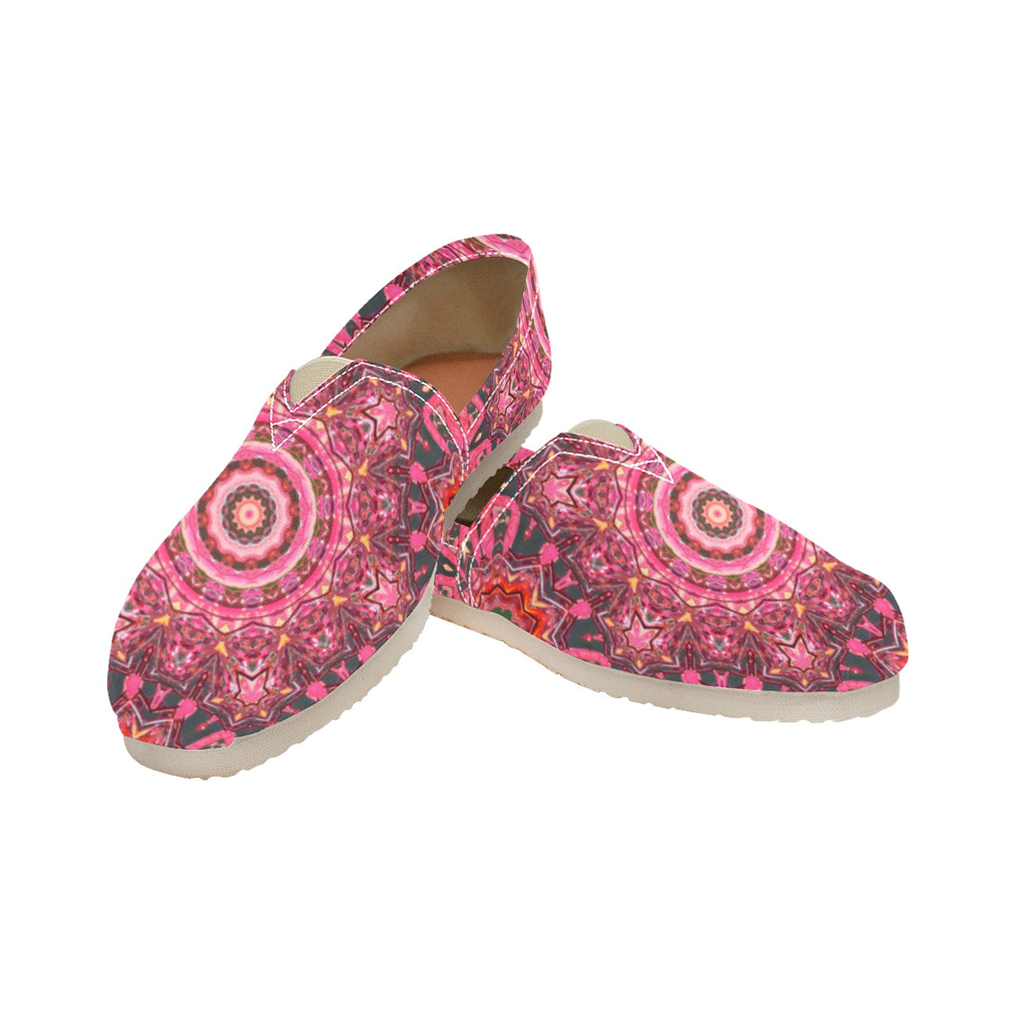 Espadrilles Canvas Carnival Pink and Charcoal Mandela
