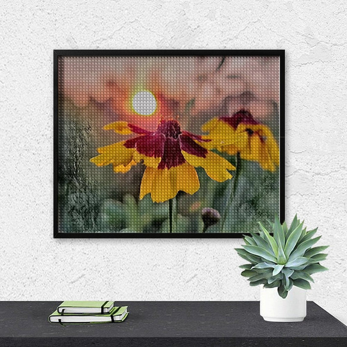 Design Diamond Painting 20"×16"(Horizontal) Coreopsis on the Grand River