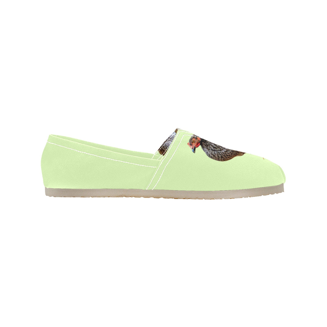 Espadrilles Canvas Chickens Celadon Women's Canvas Slip-On Shoes(Model1206)