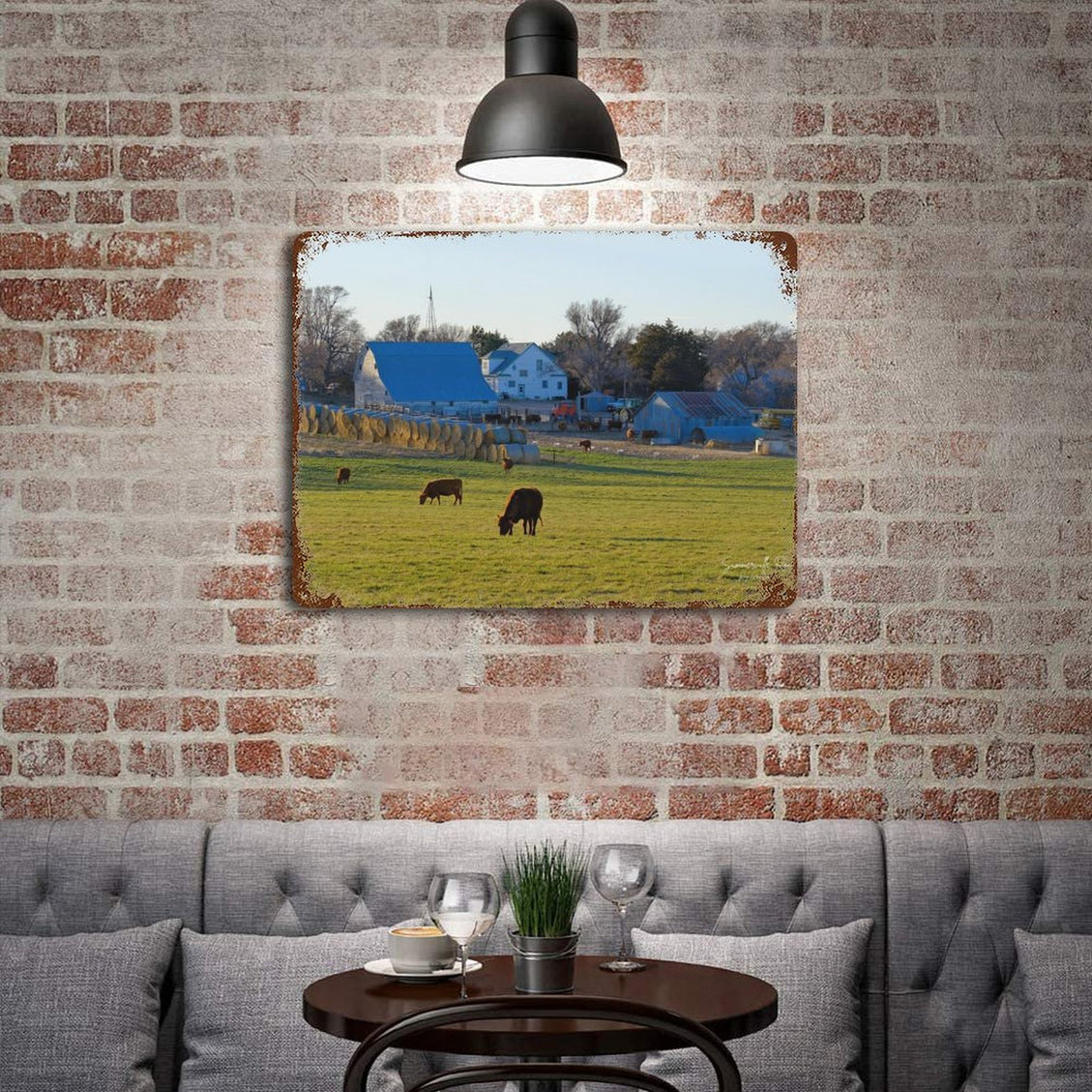 Design Rusty Metal Sign(Horizontal) 11.8"×15.7"