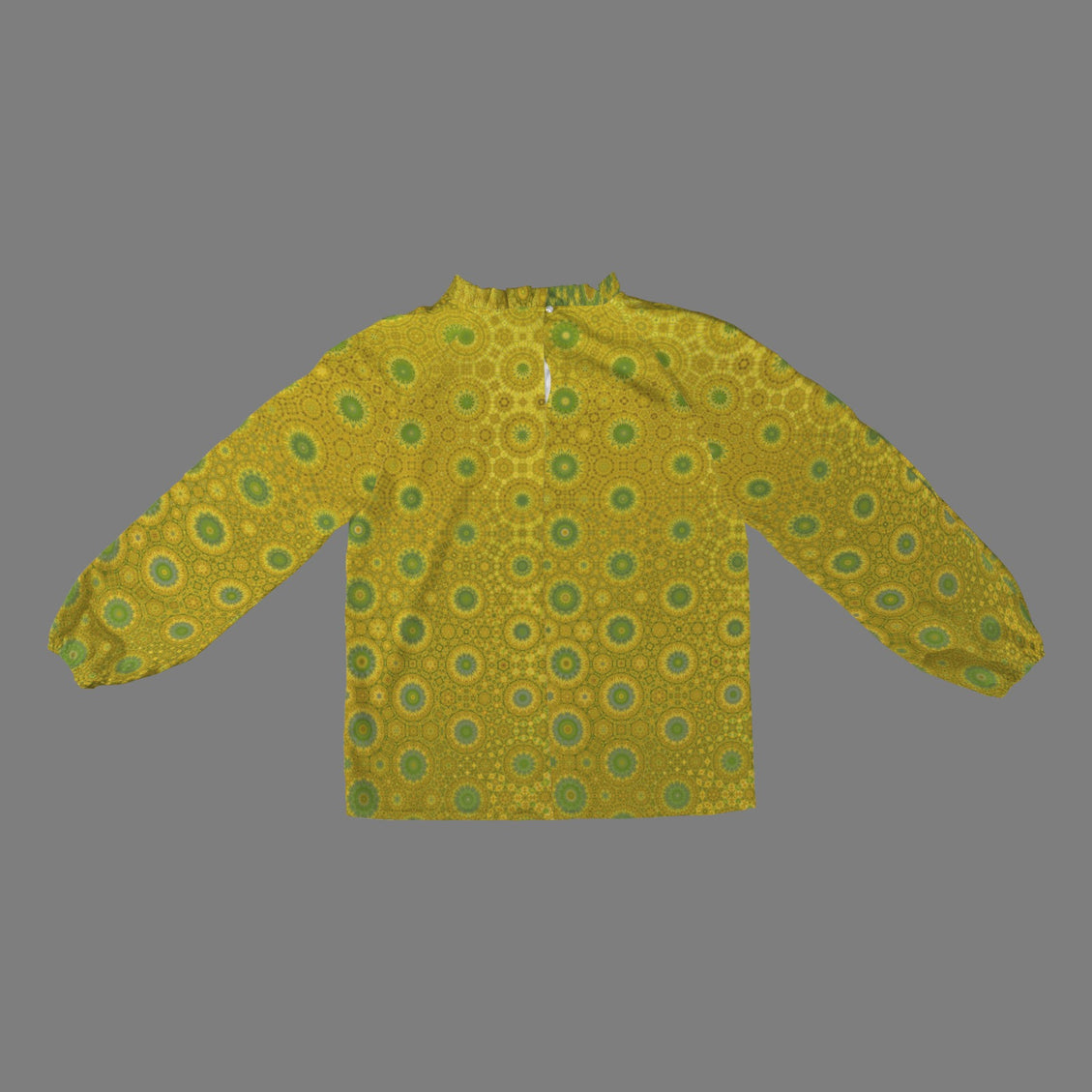 Long Slit Sleeve Blouse Gold and Green Ombre