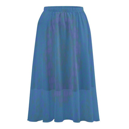 Layered Chiffon Skirt Blue Lavendar Green Watercolor