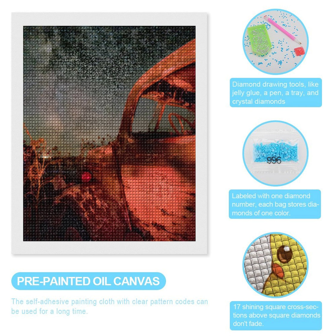Design Diamond Painting 16"×20"(Vertical) MIlky Way Truck