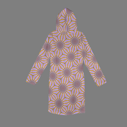 Hoodie Dress Lavendar Gold Flower