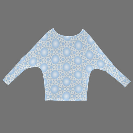 Batwing Long Sleeve Sweater Blue Sky Dandelion