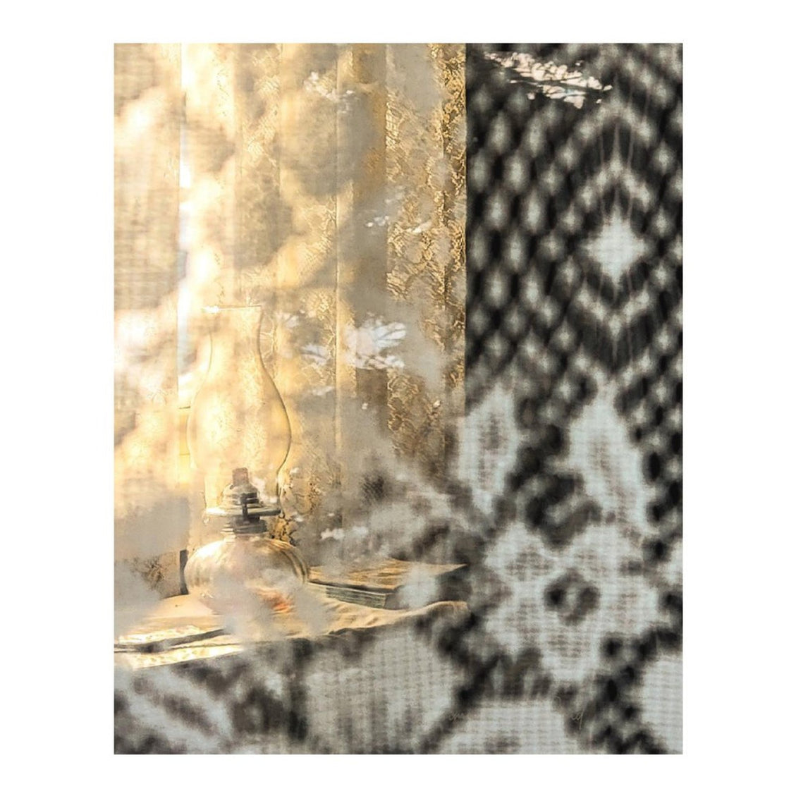 Design Diamond Painting 16"×20"(Vertical) Old Lamp and Lace
