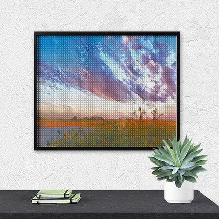 Design Diamond Painting 20"×16"(Horizontal) Shadehill Sunflowers at Sunset