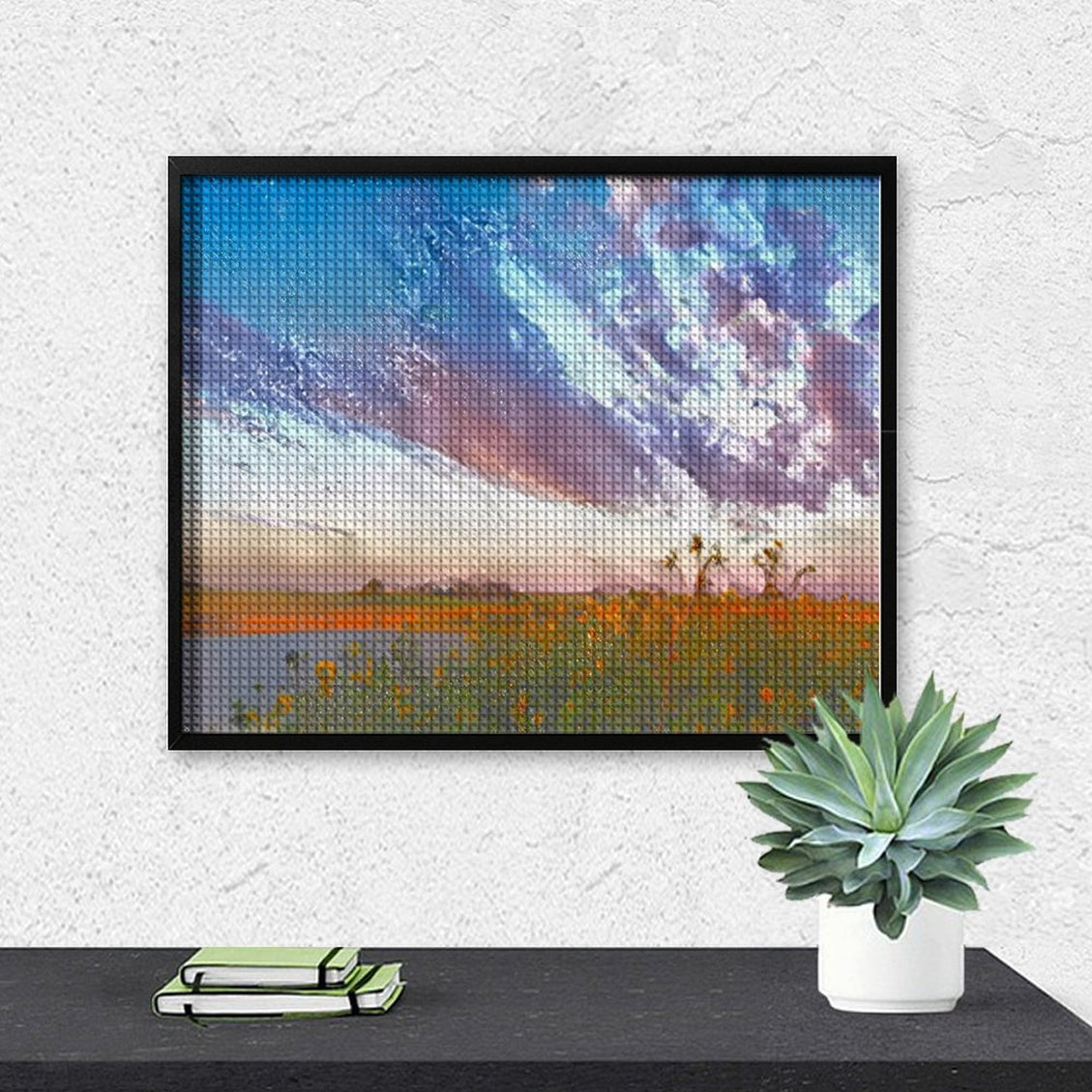 Design Diamond Painting 20"×16"(Horizontal) Shadehill Sunflowers at Sunset