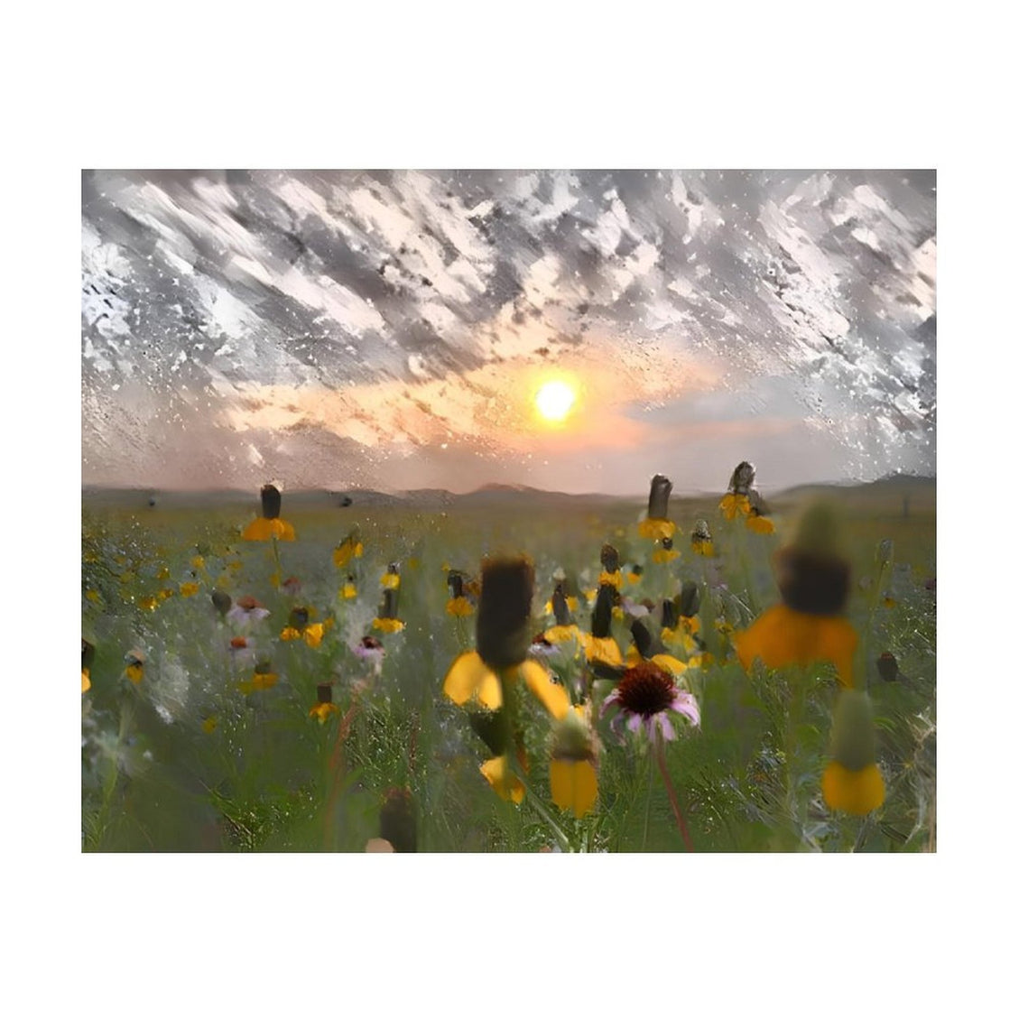 Design Diamond Painting 20"×16"(Horizontal) Wildflowers on the Prairie South Grand River III