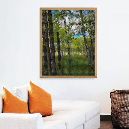 Design Diamond Painting 16"×20"(Vertical) Aspens in Wyoming