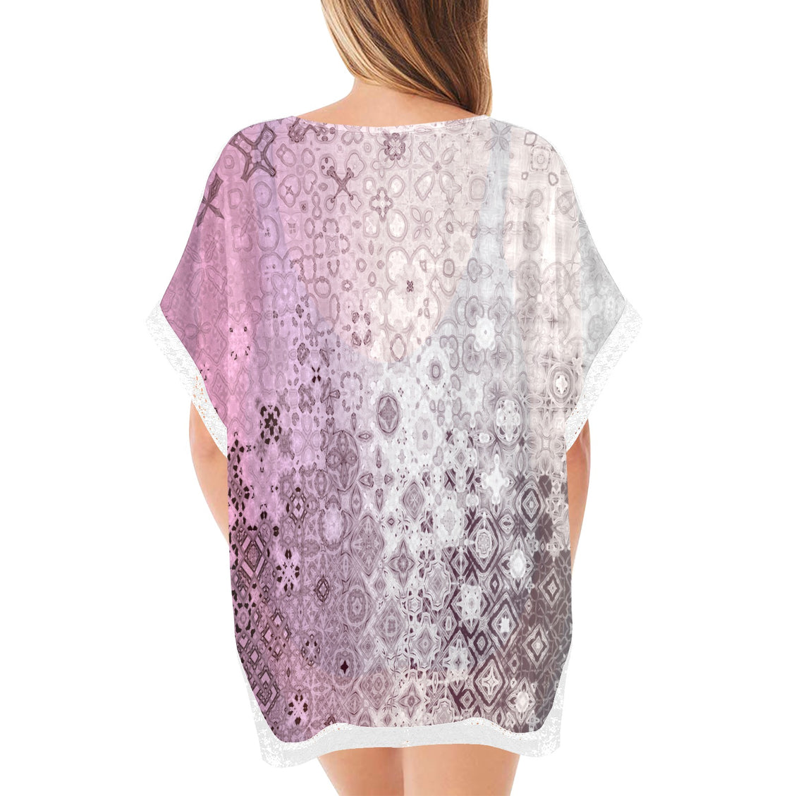 Cover Up Pink Glass Ombre with White Trim