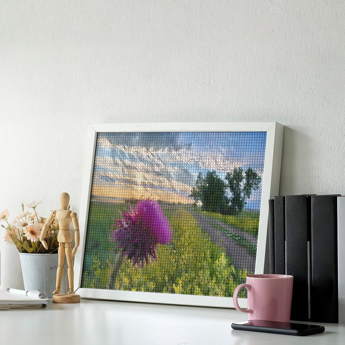 Design Diamond Painting 20"×16"(Horizontal) Thistle Shadehill Reservoir