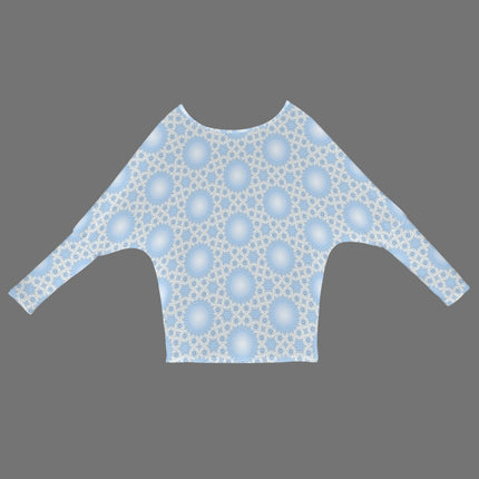 Batwing Long Sleeve Sweater Blue Sky Dandelion