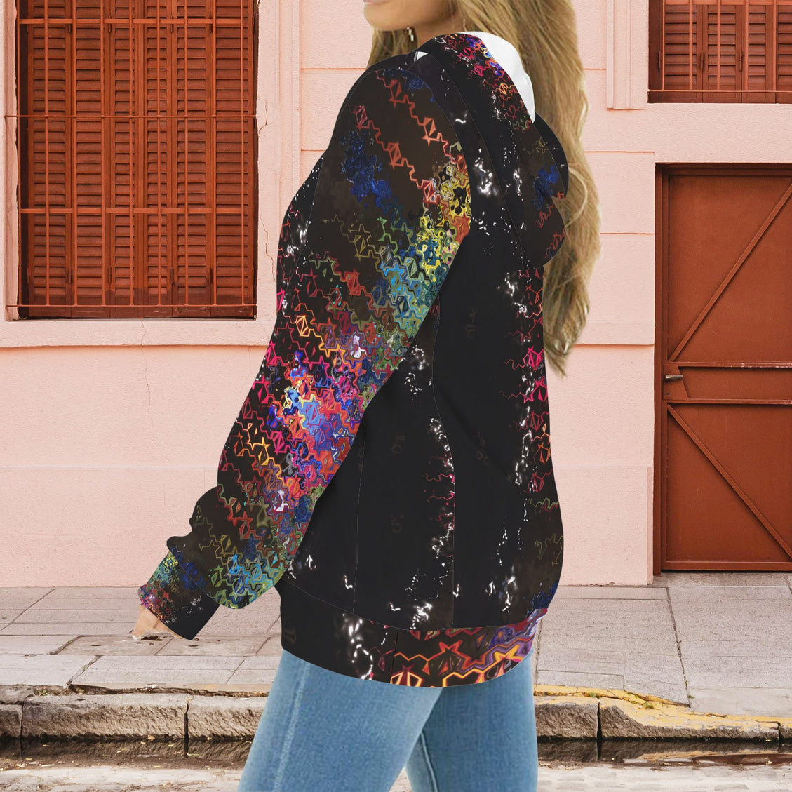 Hoodie Glass Multi Black