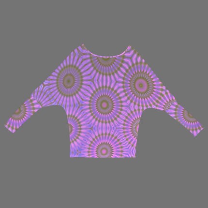 Batwing Long Sleeve Sweater Iridescent Sunset Purple