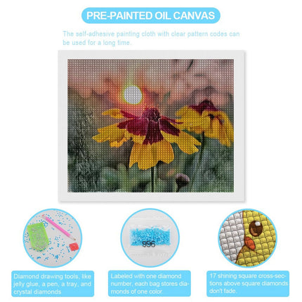 Design Diamond Painting 20"×16"(Horizontal) Coreopsis on the Grand River