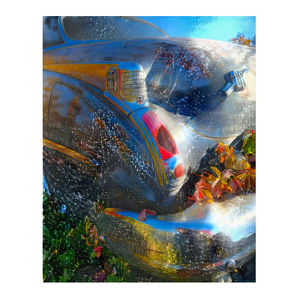 Design Diamond Painting 16"×20"(Vertical) Old Car Autumn