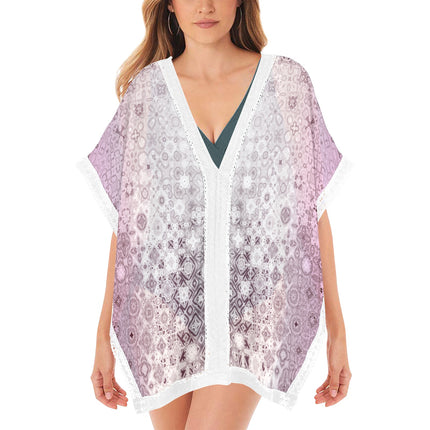 Cover Up Pink Glass Ombre with White Trim