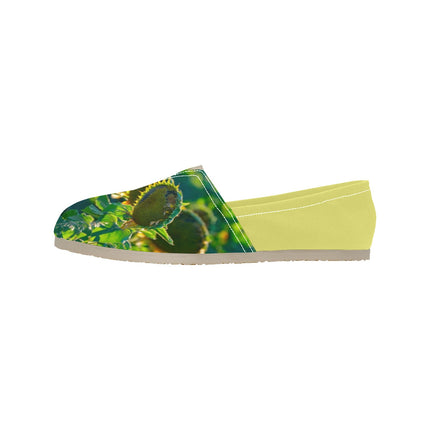 Espadrilles Canvas Sunflowers Chartreuse