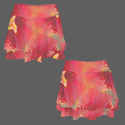 Ruffled Pocket Sports Skirt Pink Wildflower