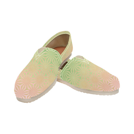 Espadrilles Canvas Celadon, Pink and Tangerine
