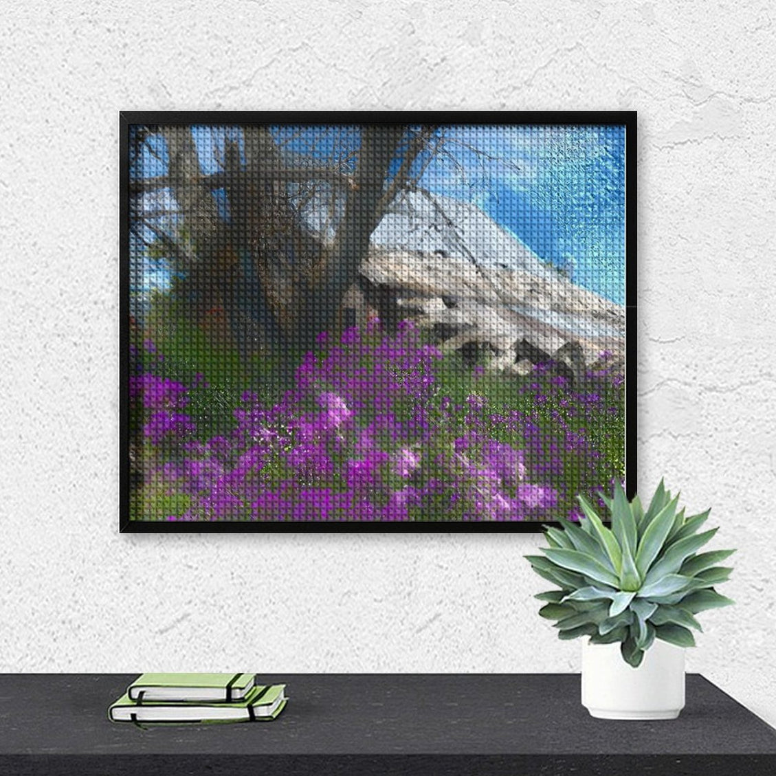 Design Diamond Painting 20"×16"(Horizontal) Dames Rocket Barn