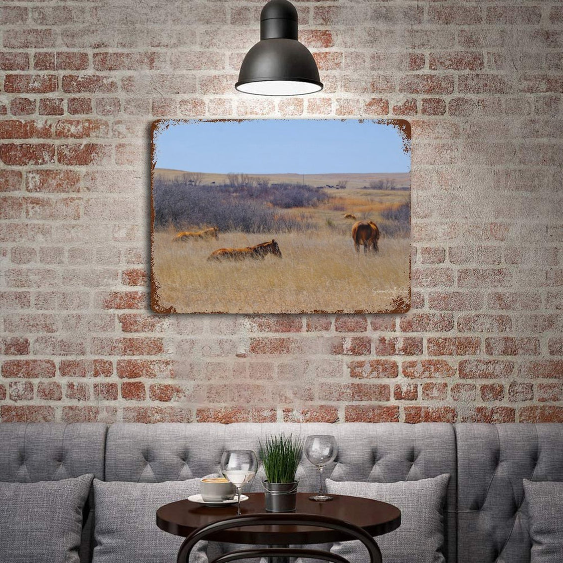 Design Rusty Metal Sign(Horizontal) 11.8"×15.7"