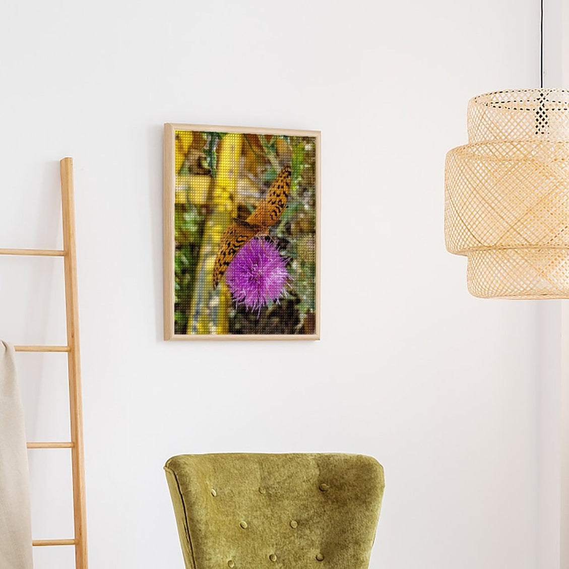 Design Diamond Painting 16"×20"(Vertical) Butterfly
