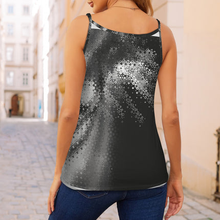 V Neck Chain Cami Black Angus