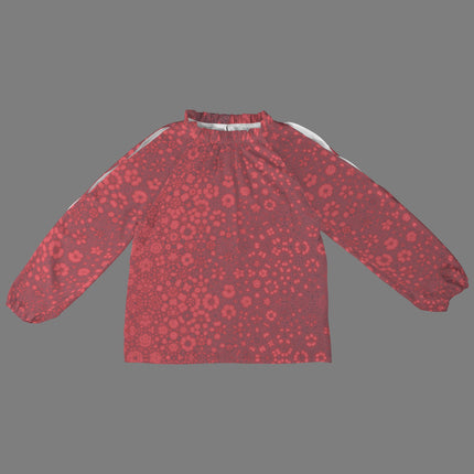 Long Slit Sleeve Blouse Red MIlkweed