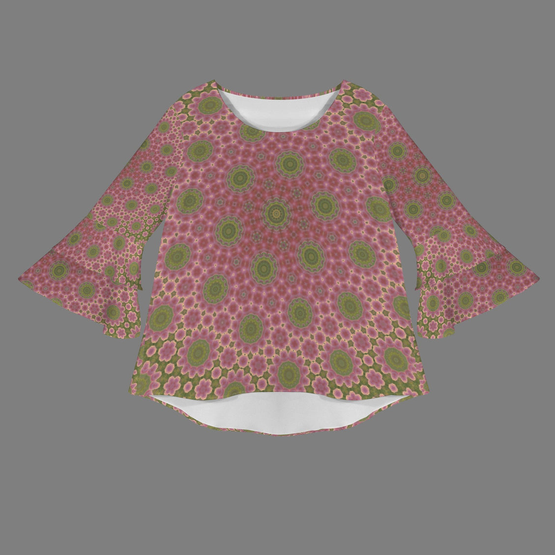 Layered Flare Sleeve Cactus in Bloom