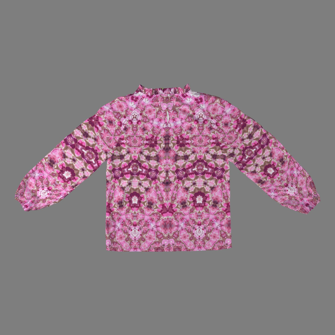 Long Slit Sleeve Blouse Pink Milkweed