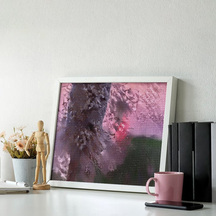 Design Diamond Painting 20"×16"(Horizontal) Smokey Sunset Dandelion